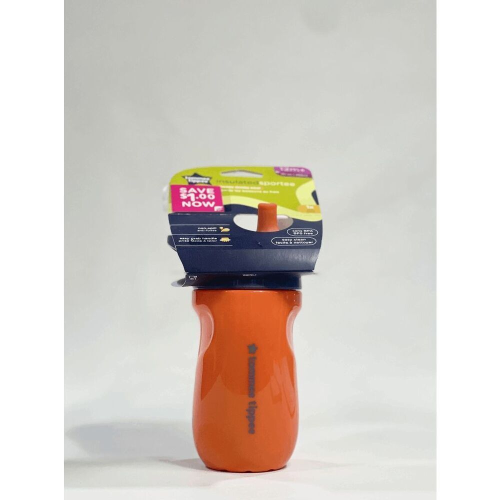 Tommee Tippee Insulated Sportee Sippy Cup 9 fl oz - Toddler 12M+ Orange